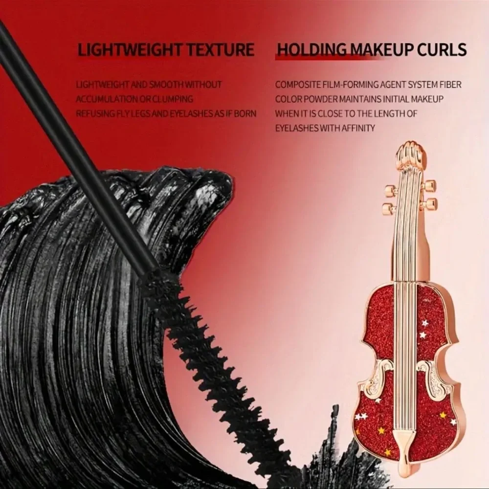 Mascara, Waterproof Black Mascara, NEW, Black, Beautiful Violin Design